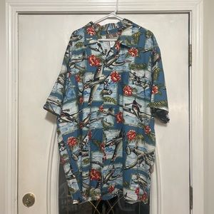 KALAHEO Button Down Air Force Hawaiian Shirt! Never worn!!!